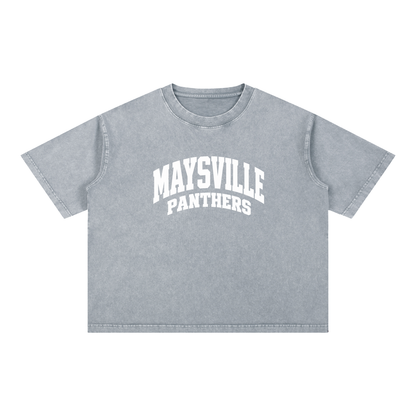 Basic 2 White Maysville Mineral Wash Boxy Cotton T-Shirt