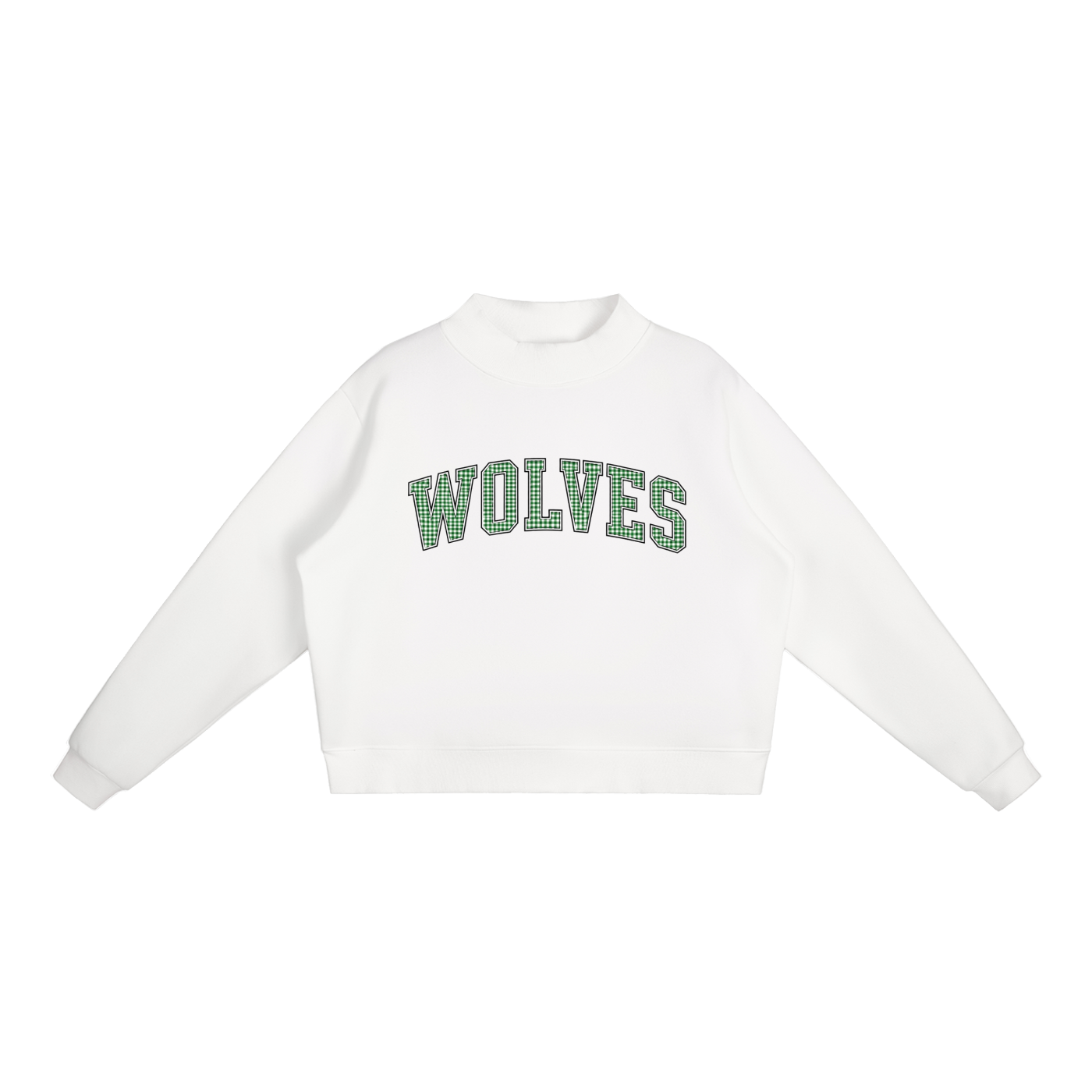Gingham Wolves Mockneck