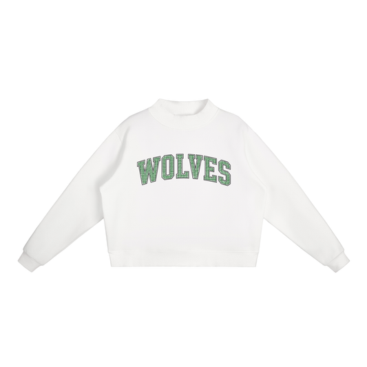 Gingham Wolves Mockneck