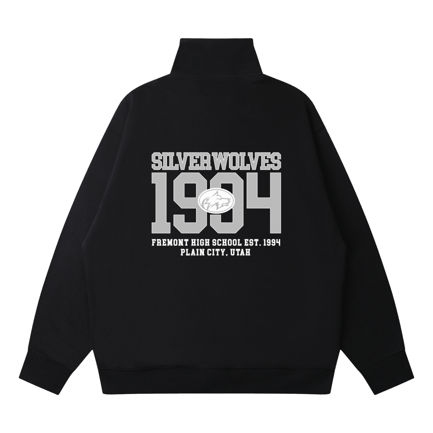 Quarter-Zip Drop Shoulder Sweatshirt