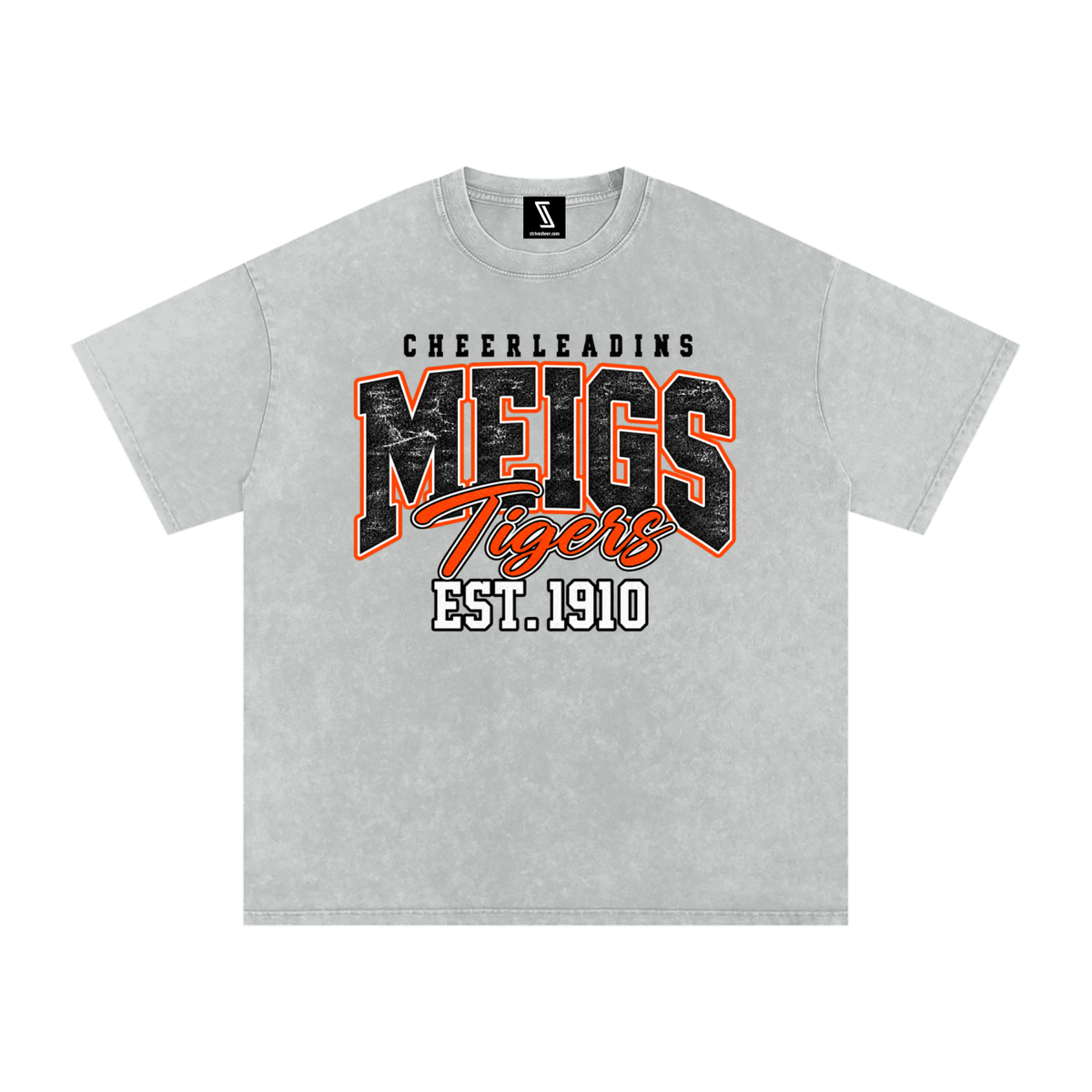 Vintage Meigs County Snow Washed Oversized Cotton T-Shirt