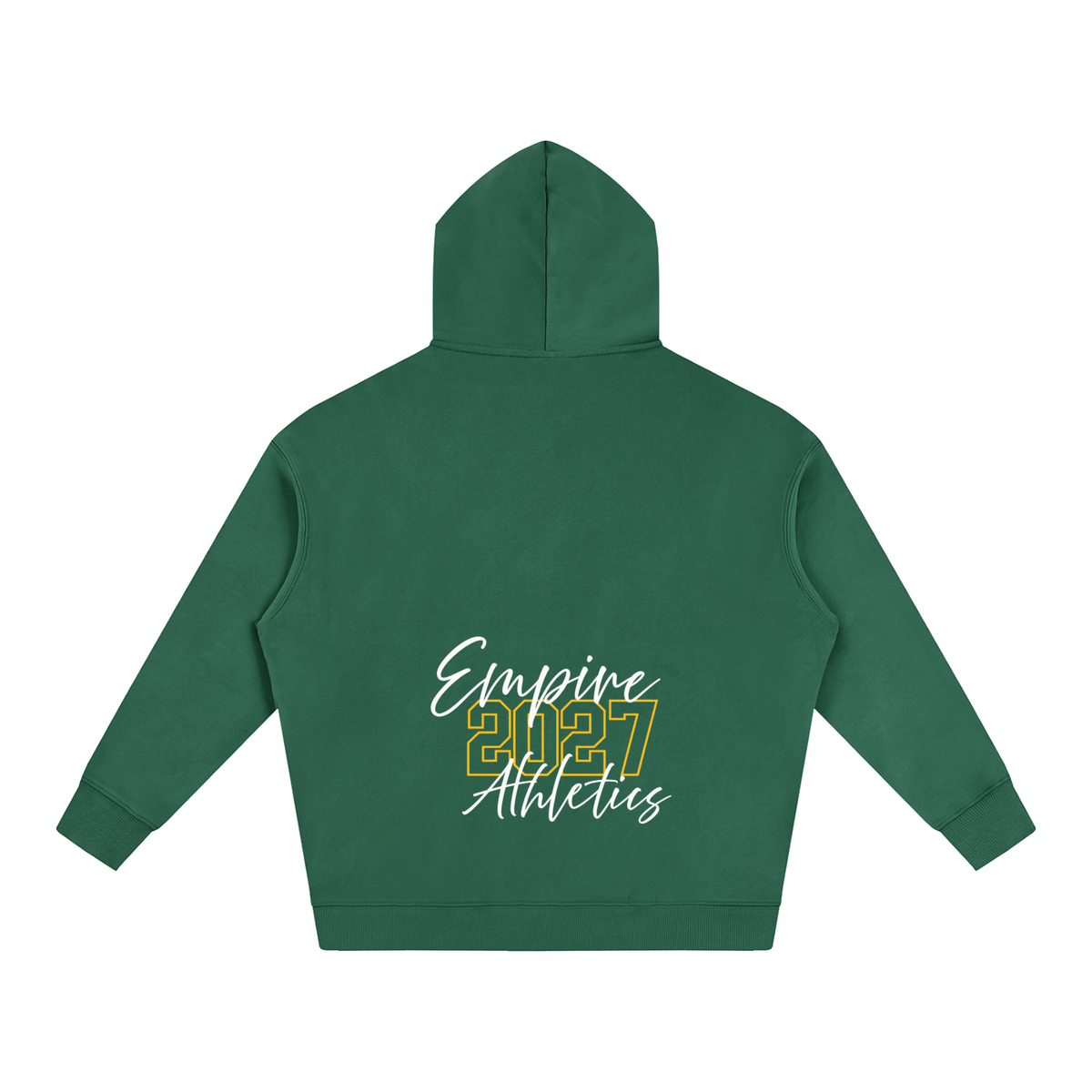 Cursive Front Empire Oversize Fleeced Hoodie