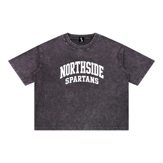 Basic 2 White Northside Mineral Wash Boxy Cotton T-Shirt
