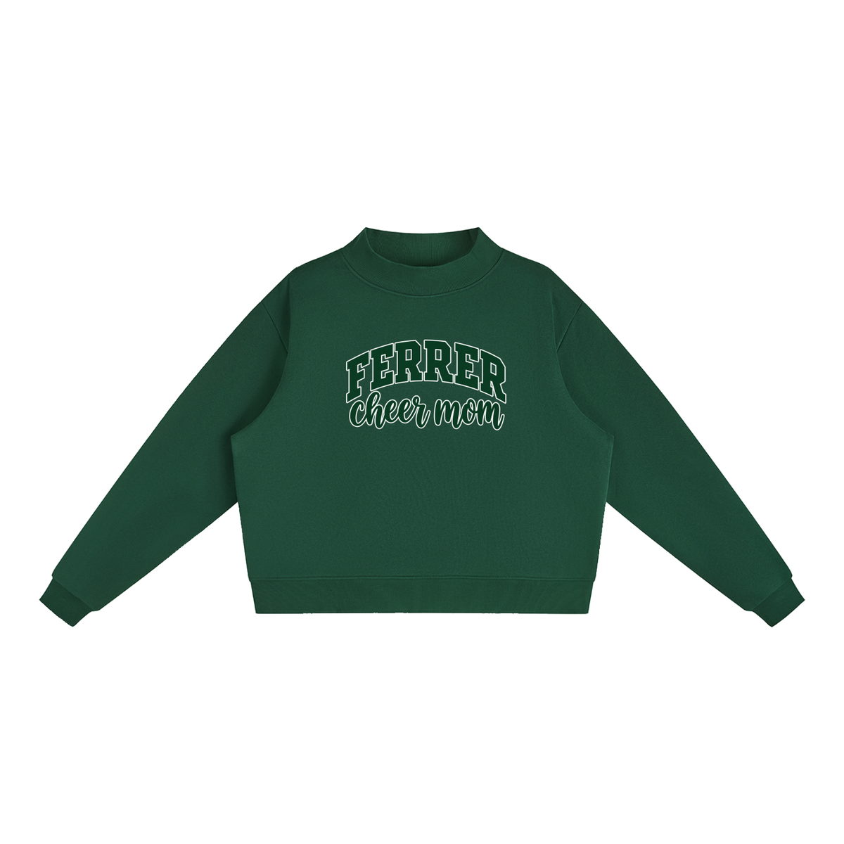 Cheer Mom St Vincent Ferrer Essential Fleece Mock-Neck Crew Sweatshirt (printed)