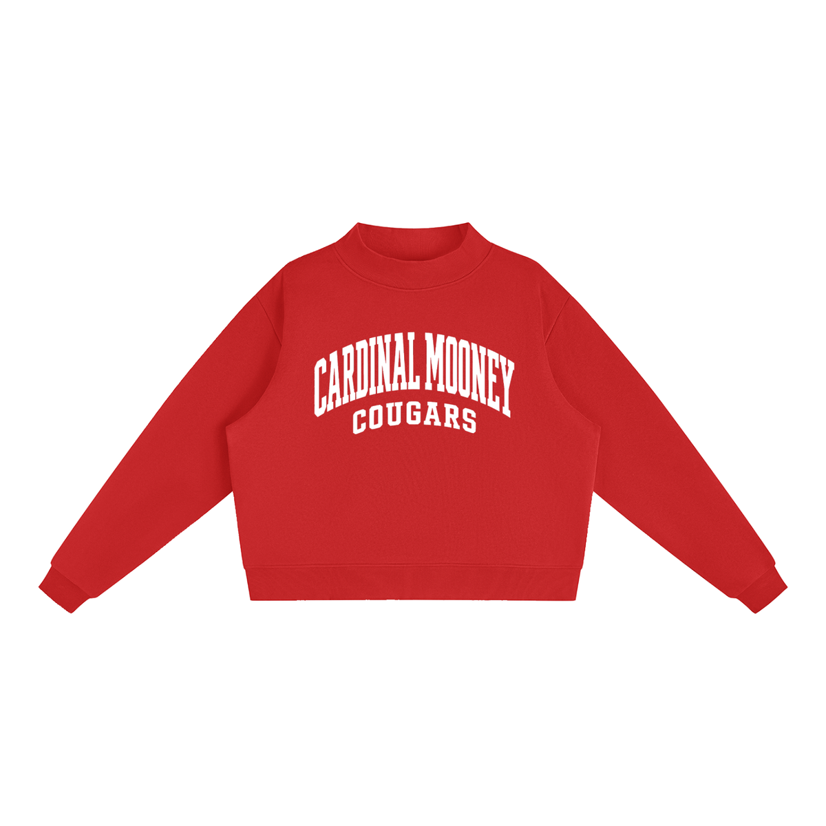 Essential Fleece Mock-Neck Crew Sweatshirt