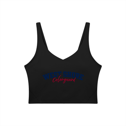 Cursive West Shore Women's V-Neck Yoga Sports Bra