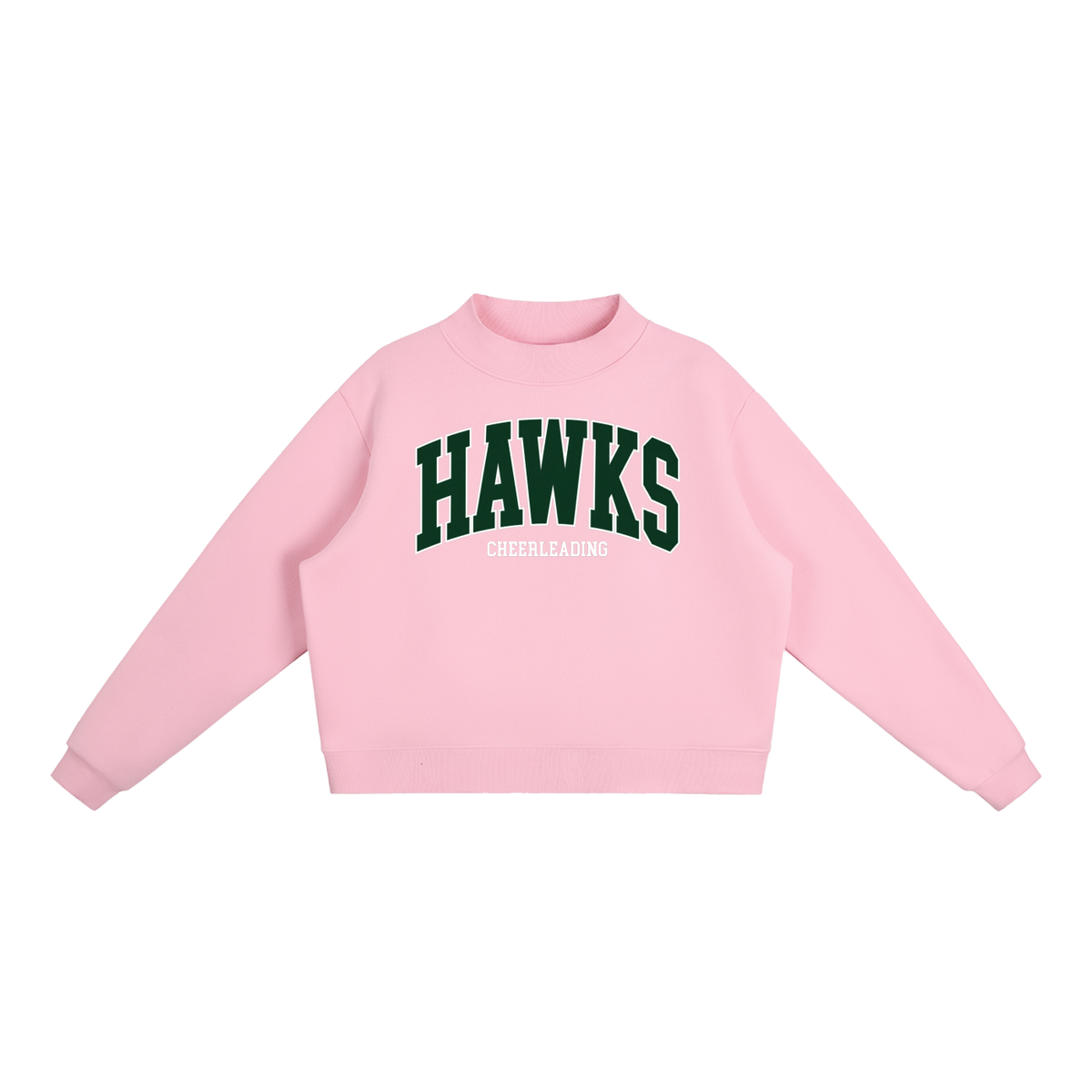 HAWKS Essential Fleece Mock-Neck Crew Sweatshirt