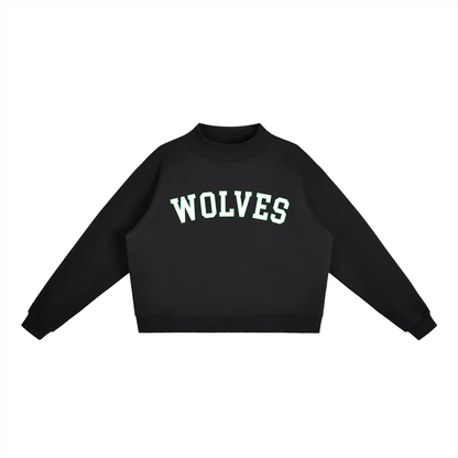 Essential Fleece Mock-Neck Crew Sweatshirt