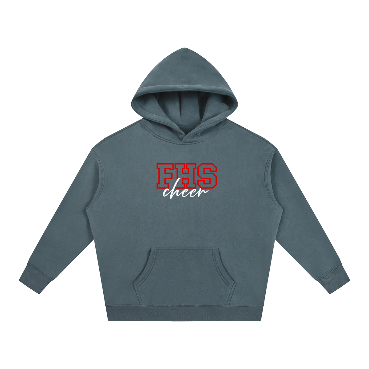 Cursive Front Fitch Oversize Fleeced Hoodie