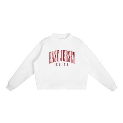 Essential Fleece Mock-Neck Crew Sweatshirt