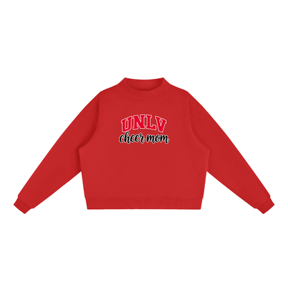 Cheer Mom UNLV Essential Fleece Mock-Neck Crew Sweatshirt (printed)