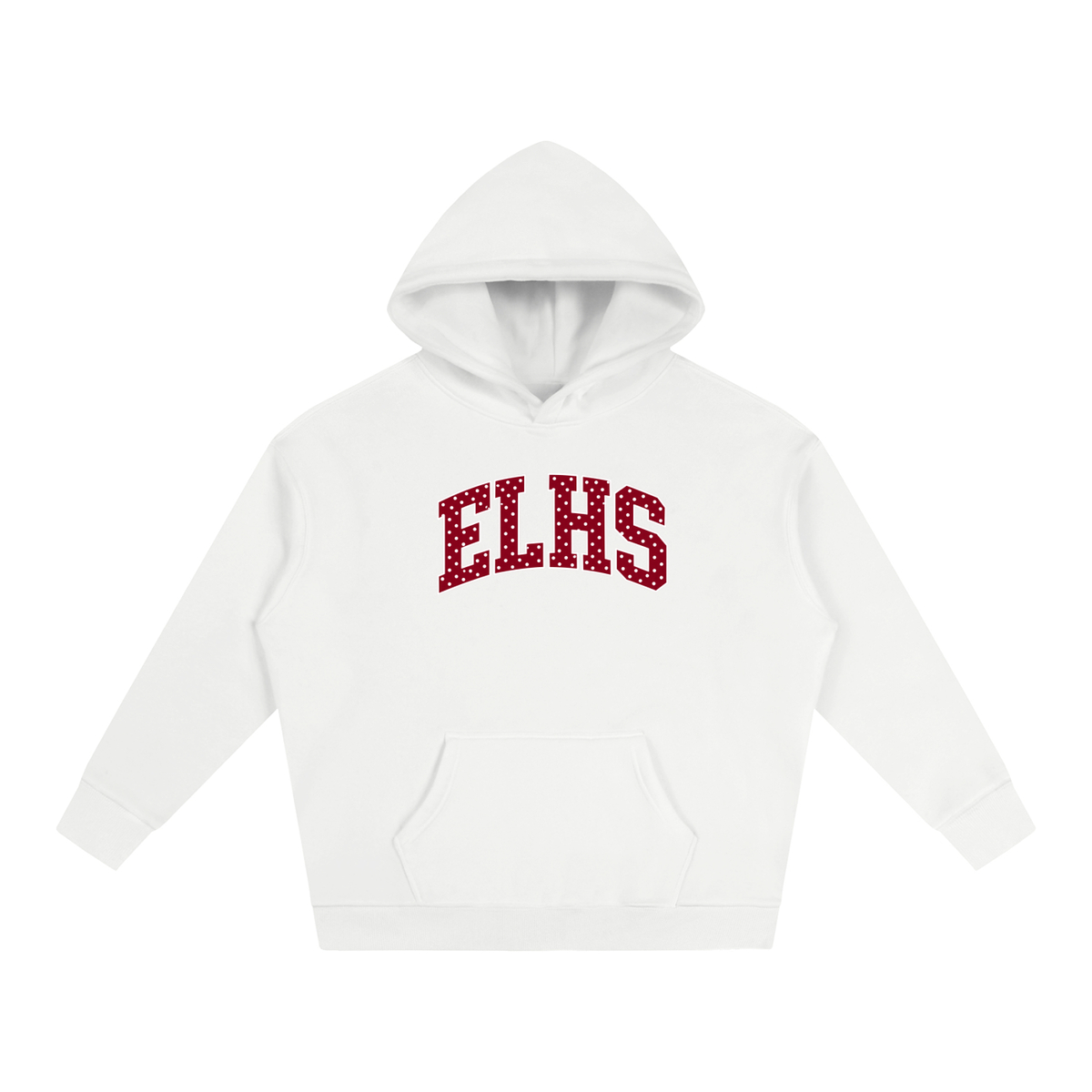 Polka Dot East Lyme Oversize Fleeced Hoodie