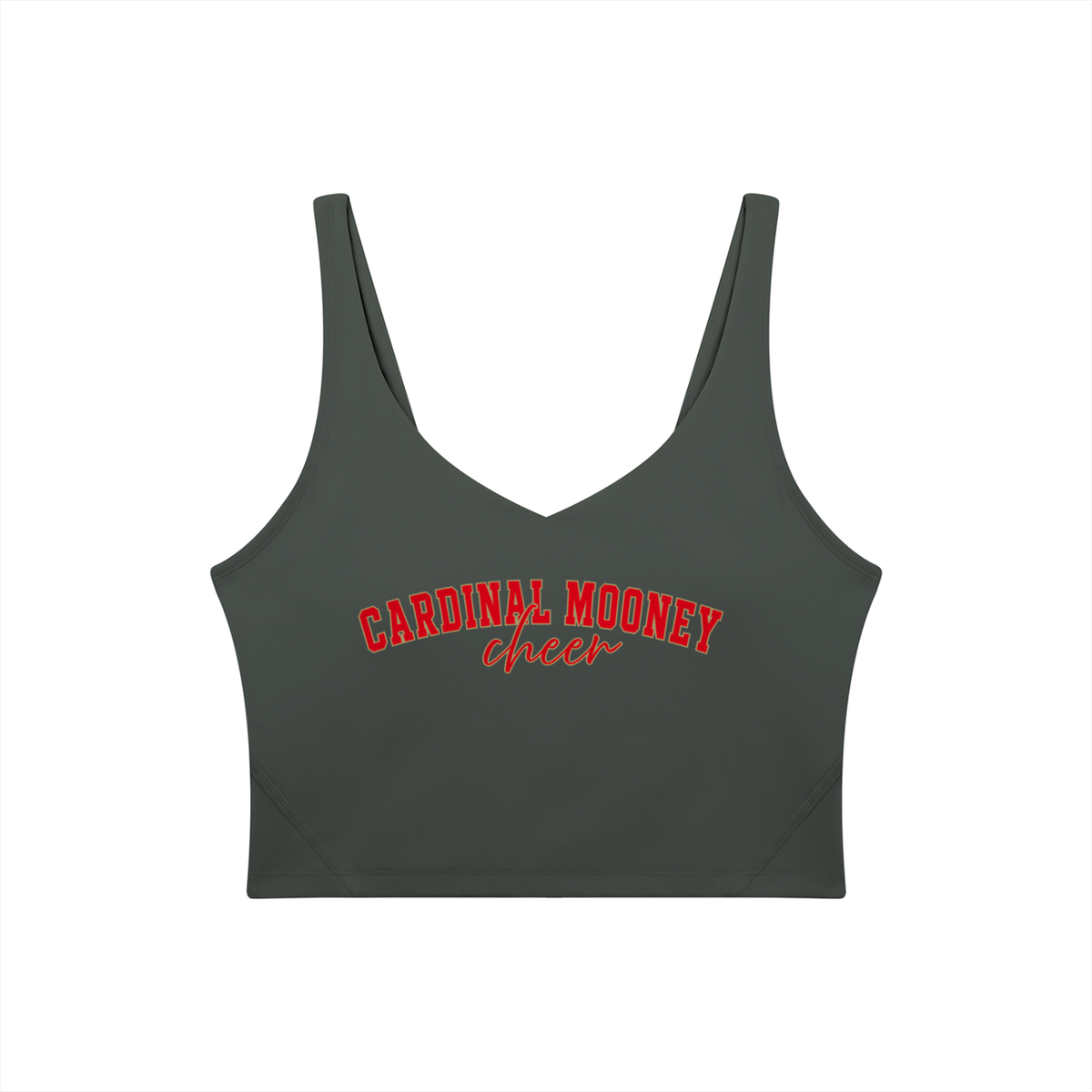 Cursive Cardinal Mooney Women's V-Neck Yoga Sports Bra