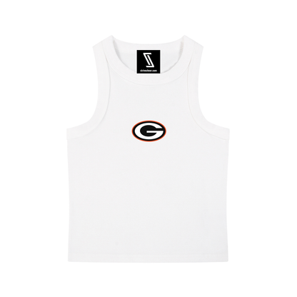Mascot Green Bulldogs Snow Washed Tank Top