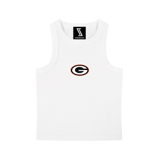 Mascot Green Bulldogs Snow Washed Tank Top