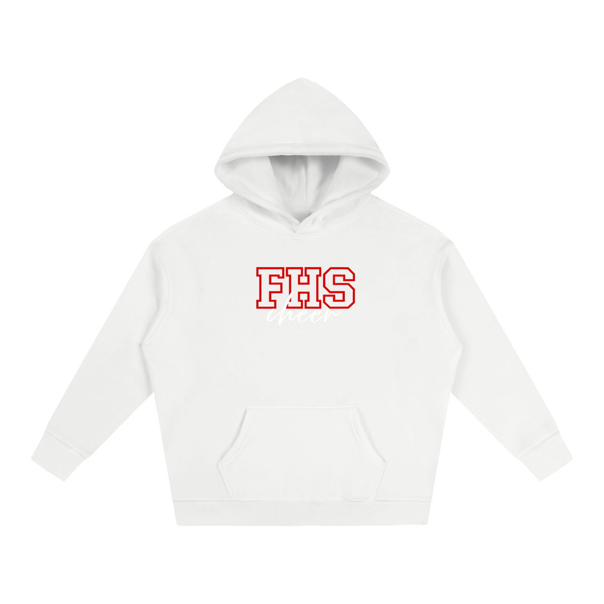 Cursive Front Fitch Oversize Fleeced Hoodie