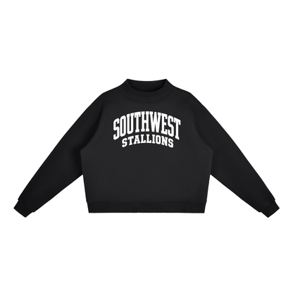Essential Fleece Mock-Neck Crew Sweatshirt