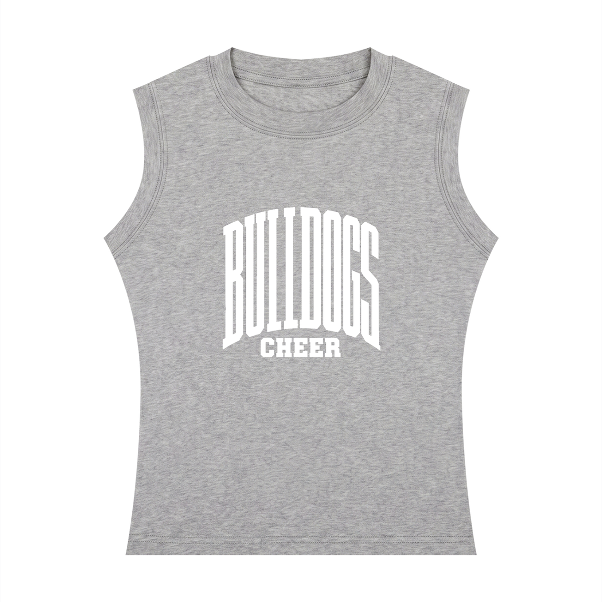 Basic 3 Green Bulldogs Women's Crewneck Tank Top