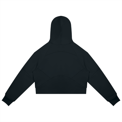 Cropped Zip-Through Hoodie