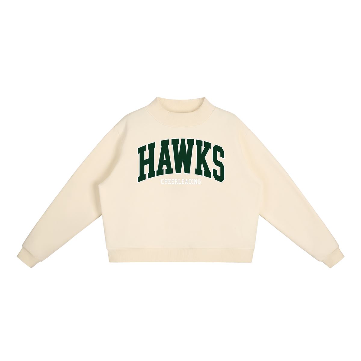 HAWKS Essential Fleece Mock-Neck Crew Sweatshirt