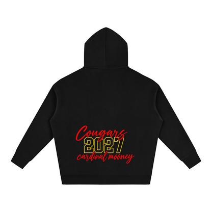 Cursive Front Cardinal Mooney Oversize Fleeced Hoodie