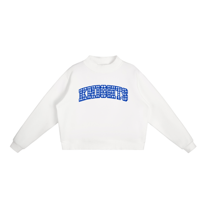 Gingham Nolensville Essential Fleece Mock-Neck Crew Sweatshirt (printed)