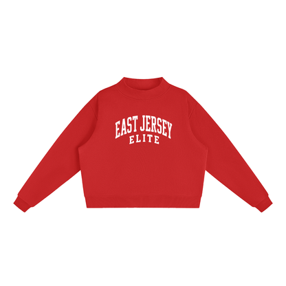 Essential Fleece Mock-Neck Crew Sweatshirt