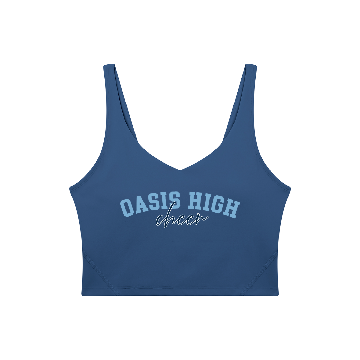 Cursive Oasis Women's V-Neck Yoga Sports Bra