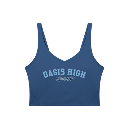 Cursive Oasis Women's V-Neck Yoga Sports Bra