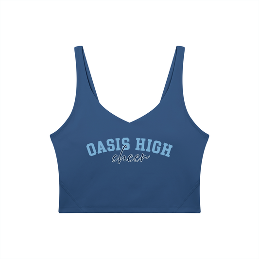 Cursive Oasis Women's V-Neck Yoga Sports Bra