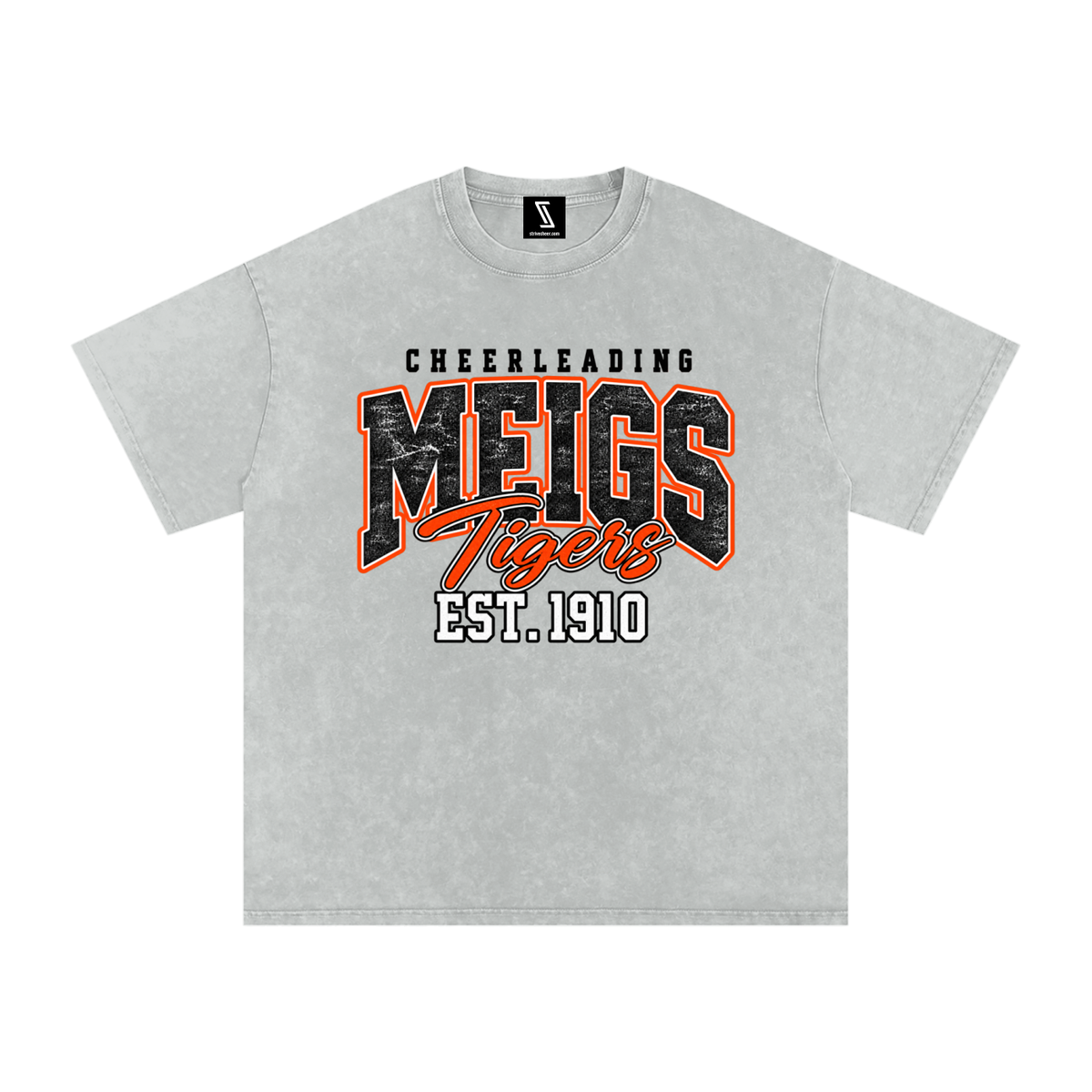 Vintage Meigs County Snow Washed Oversized Cotton T-Shirt