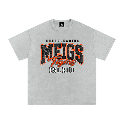 Vintage Meigs County Snow Washed Oversized Cotton T-Shirt