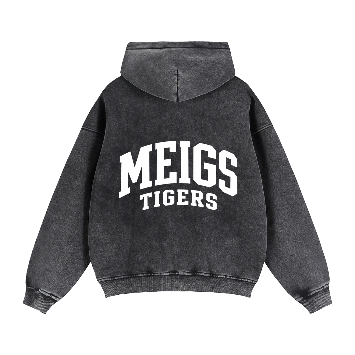 Basic 2 White Meigs County Zip-Through Boxy Fleece Hoodie