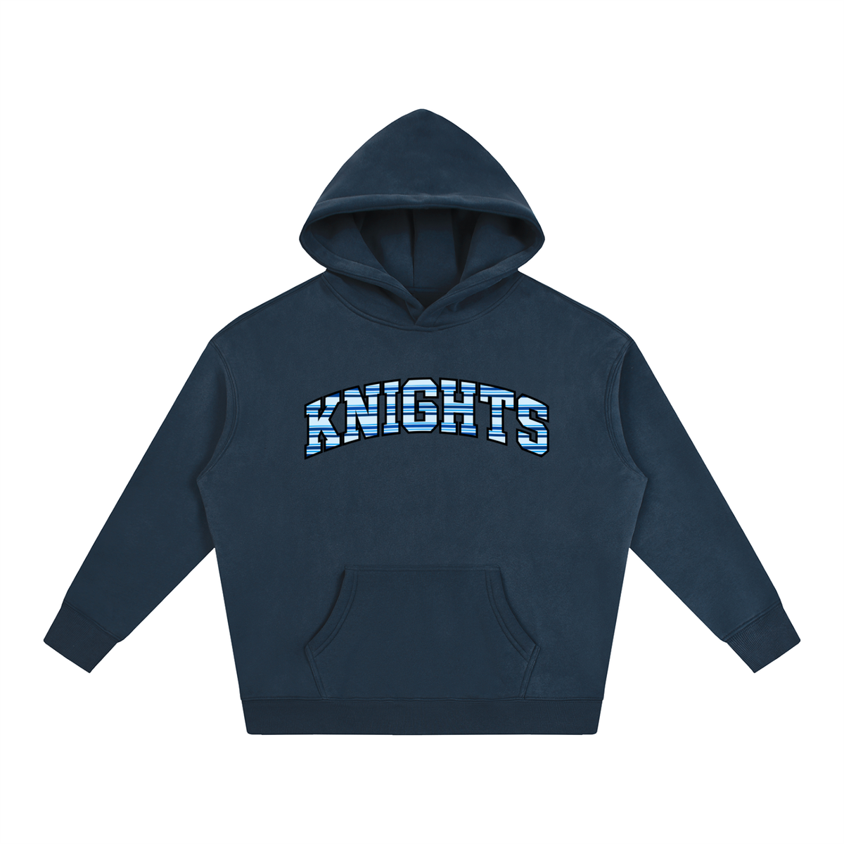 Striped Knights Oversize Fleeced Hoodie