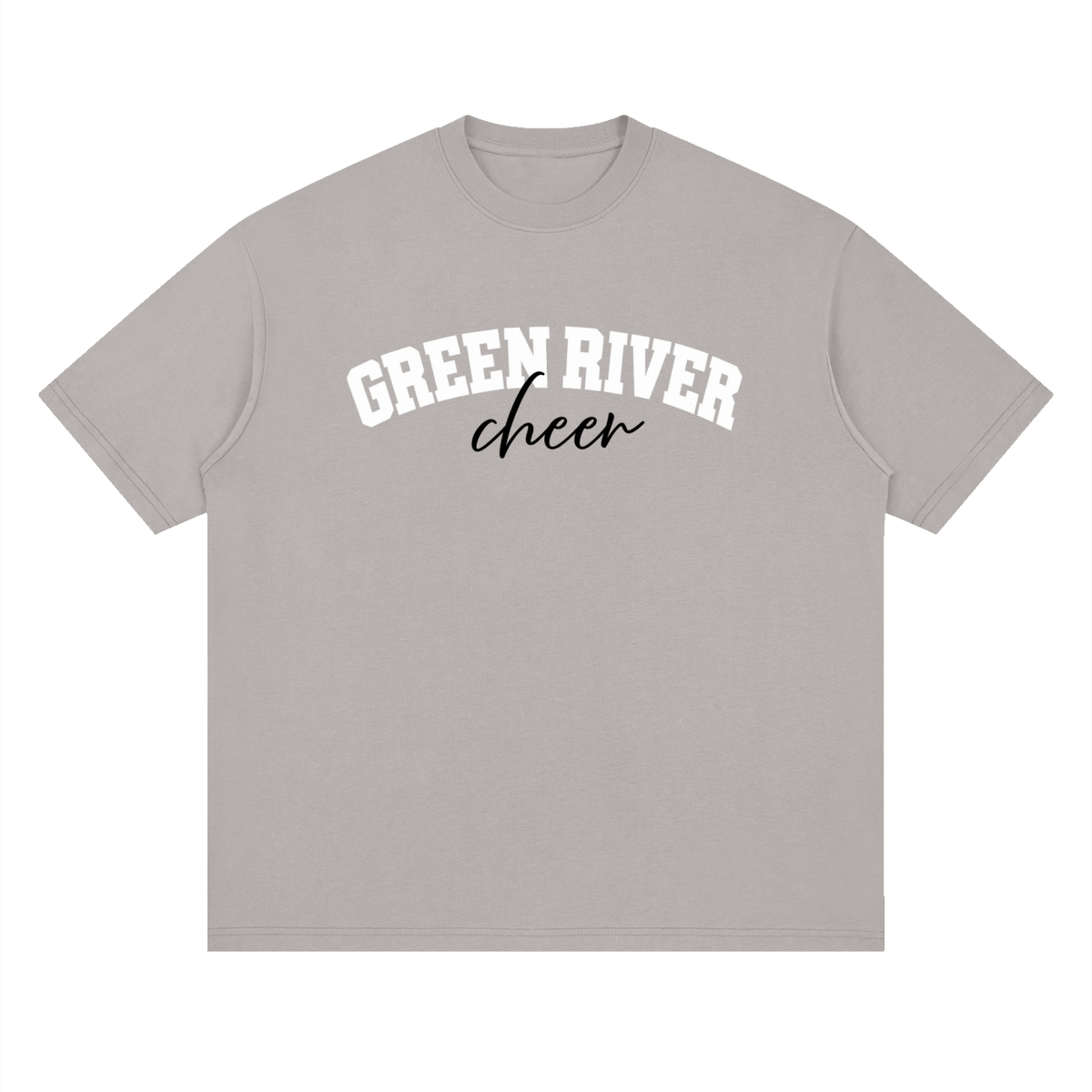 Cursive Green River Oversized Drop Shoulder T-Shirt