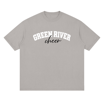 Cursive Green River Oversized Drop Shoulder T-Shirt