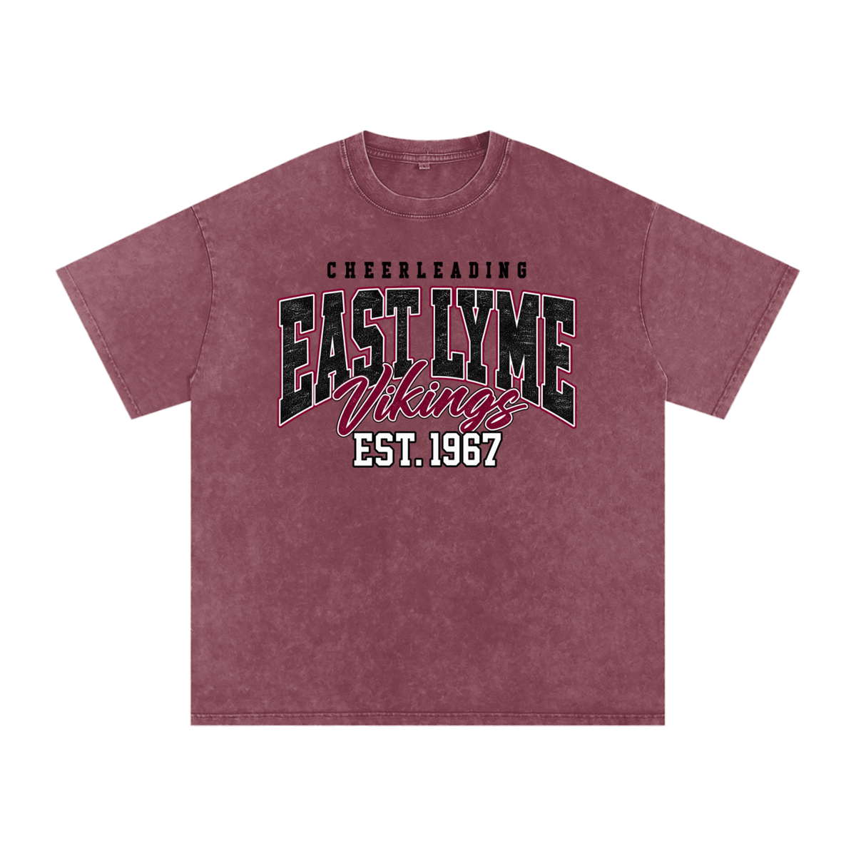Vintage East Lyme Snow Washed Oversized Cotton T-Shirt