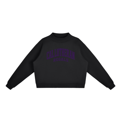 Essential Fleece Mock-Neck Crew Sweatshirt