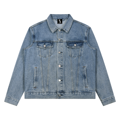 Unisex Vintage Wash Denim Jacket