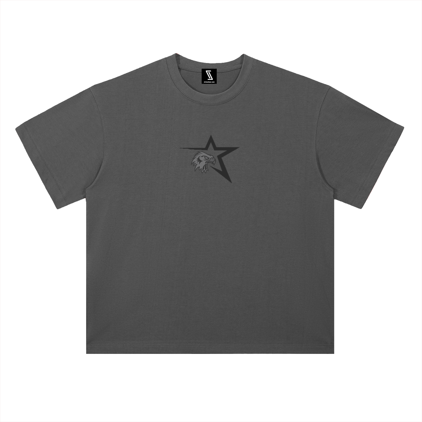 Dark Gray Heavyweight Drop Shoulder Cotton T-Shirt