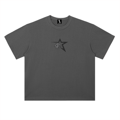 Dark Gray Heavyweight Drop Shoulder Cotton T-Shirt