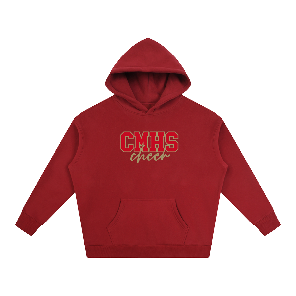 Cursive Front Cardinal Mooney Oversize Fleeced Hoodie