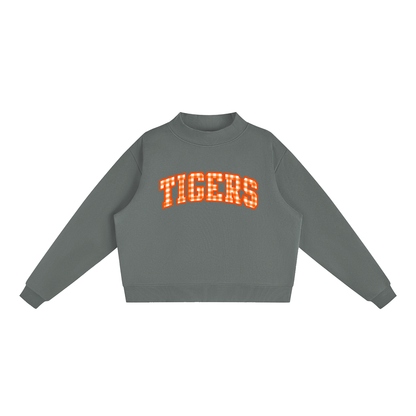 Essential Fleece Mock-Neck Crew Sweatshirt