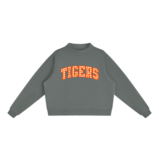 Essential Fleece Mock-Neck Crew Sweatshirt