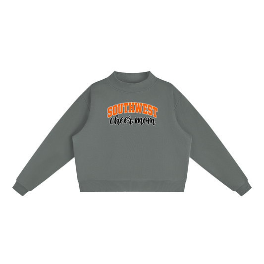 Essential Fleece Mock-Neck Crew Sweatshirt