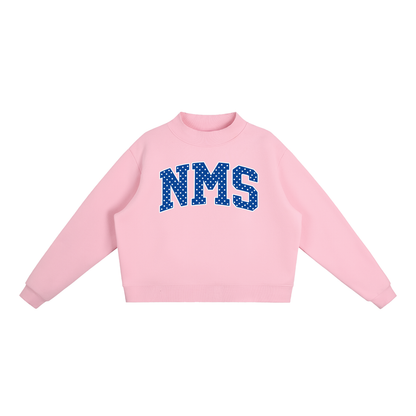 Polka Dot Northside Essential Fleece Mock-Neck Crew Sweatshirt (printed)