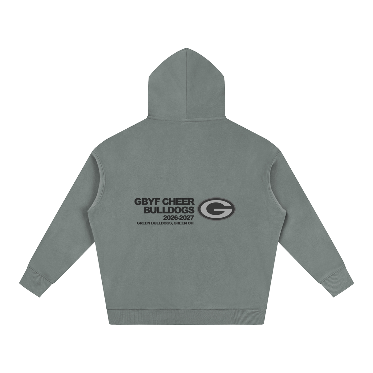 Vector Star Front Green Bulldogs Oversize Fleeced Hoodie