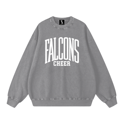 Basic 3 Fitch Snow Washed Oversized Sweatshirt