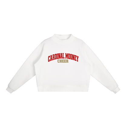 Basic 1 Cardinal Mooney Essential Fleece Mock-Neck Crew Sweatshirt
