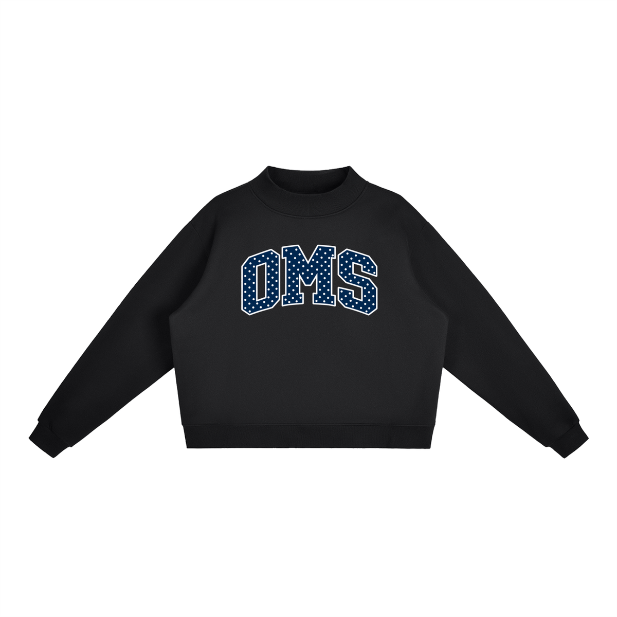 Essential Fleece Mock-Neck Crew Sweatshirt
